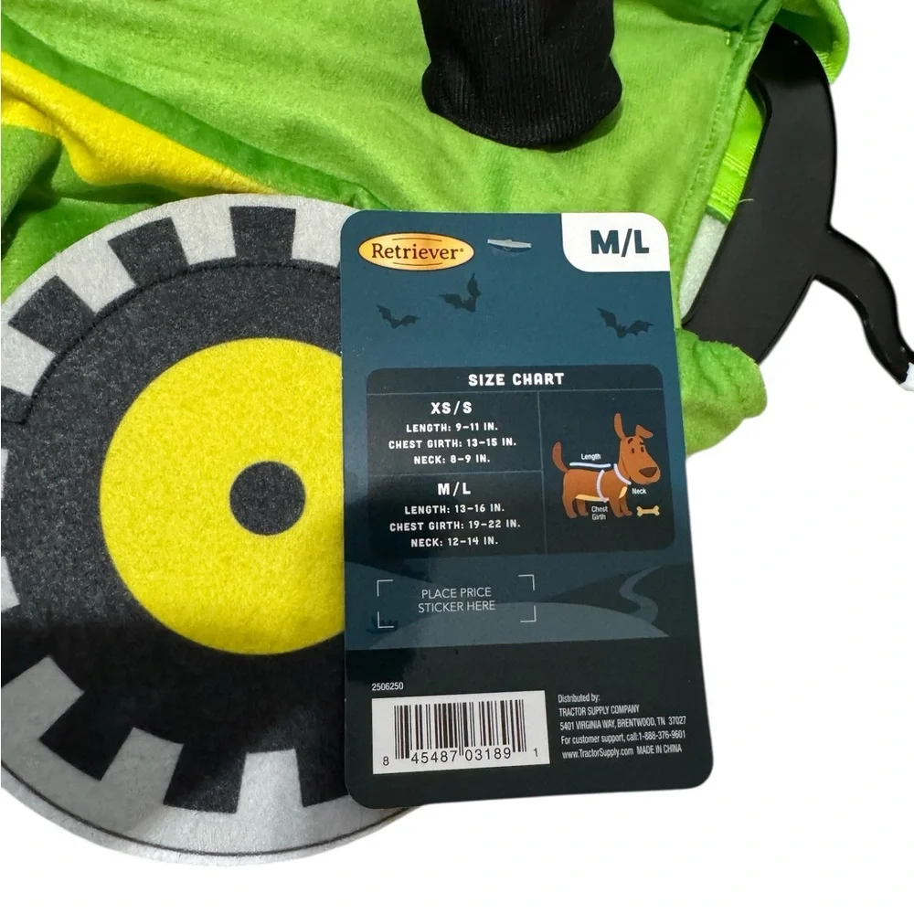 Retriever Tractor Dog Costume‎ SZ M/L NEW